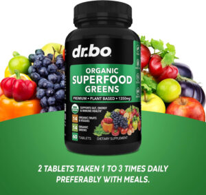 Dr.bo Organic Superfood Greens - 60 Capsules