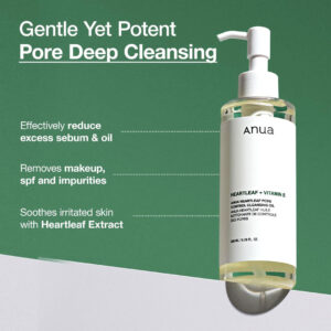 AnuaHeartleaf + Vitamin E Pore Control Cleansing Oil Mild - 200ml