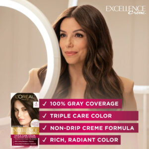 L'Oreal Paris Excellence Creme Permanent Hair Color Dark Brown 4