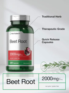 Horbäach Beet Root Capsules 2000mg - 220 Capsule