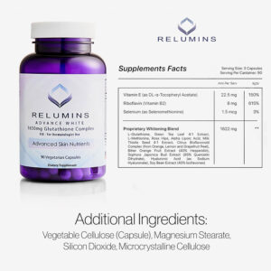 Relumins Advance White 1650mg 15x Glutathione Complex - 90 Capsules