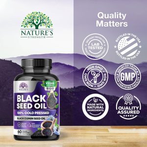 Nature's Strength Black Seed Oil Liquid Capsules - 60 Softgels