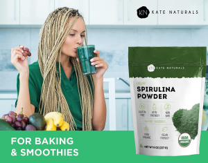 Kate Naturals Organic Spirulina Powder - 227gm