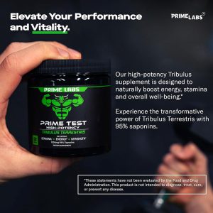 Prime Labs Prime Test High Potency Tribulus Terrestris 1300mg - 120 Capsules