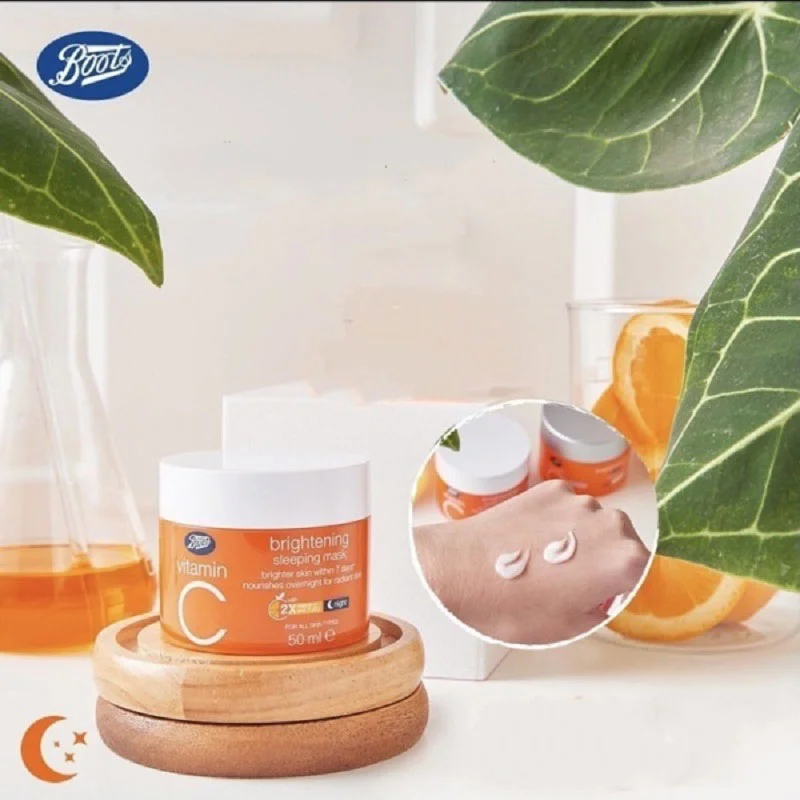 Boots - Vitamin C Brightening Sleeping Mask Night For All Skin Types - 50 ml
