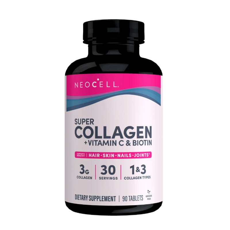 NeoCell - Super Collagen (Types 1 & 3) + Vitamin C And Biotin Tablets, 90 Ct