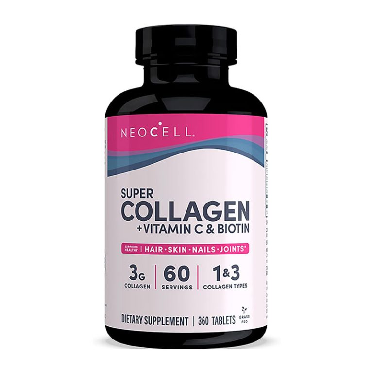 NeoCell - Super Collagen (Types 1 & 3) + Vitamin C And Biotin Tablets, 90 Ct