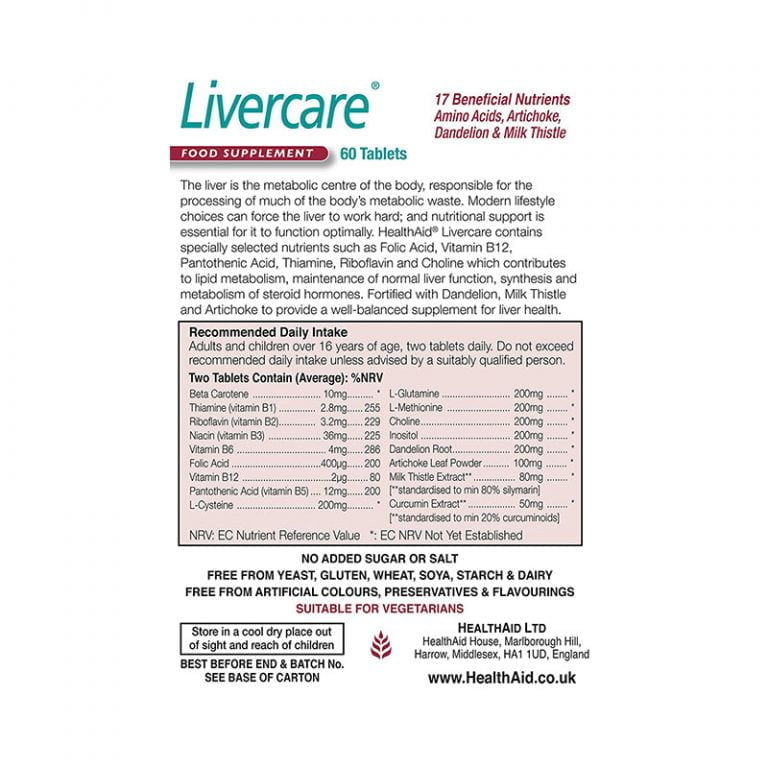 HealthAid Livercare - 60 Tablets