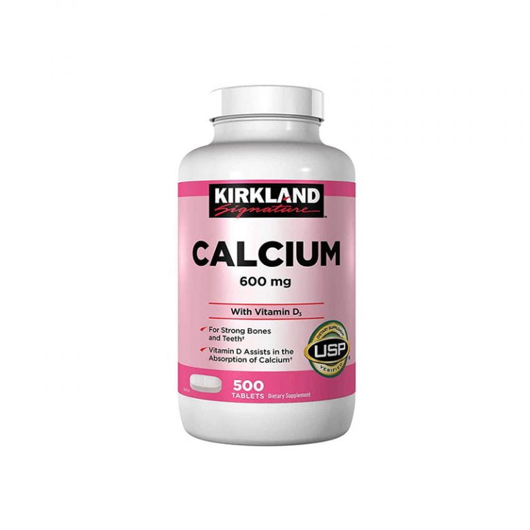 Kirkland Signature Calcium 600 mg + D3, 500 Tablets