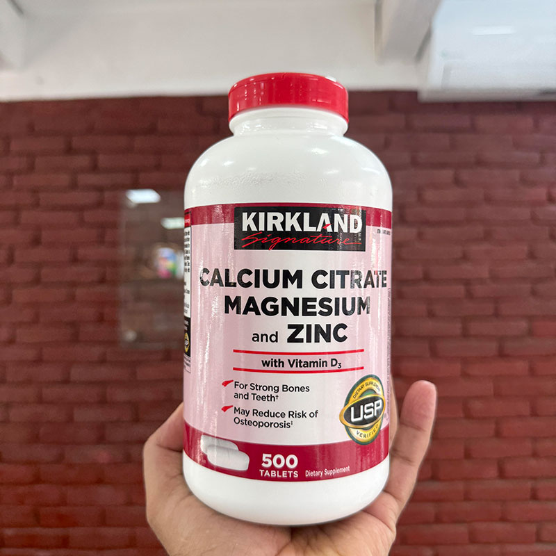 Kirkland Signature Calcium Citrate Magnesium and Zinc With Vitamin D3 - 500 Tablets