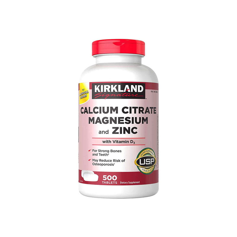 Kirkland Signature Calcium Citrate Magnesium and Zinc With Vitamin D3- 500 Tablets