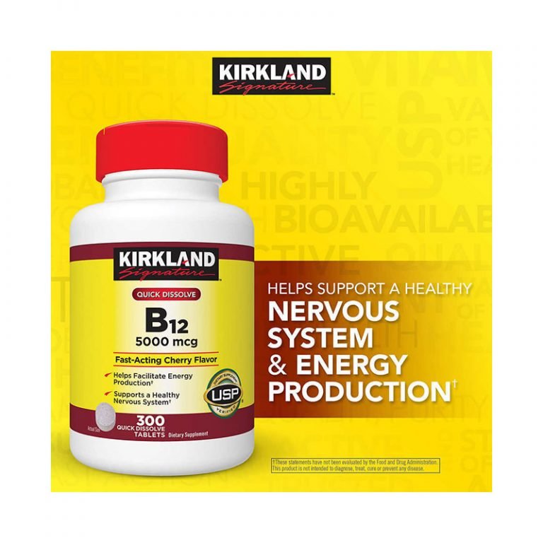 Kirkland Signature Quick Dissolve B12 5000 Mcg - 300 Tablets