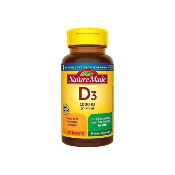 Nature Made Vitamin D3 Vitamin D 1000 IU (25 mcg) 100 - Tablets