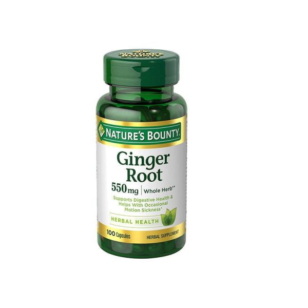 Nature's Bounty Ginger Root 550 mg - 100 Capsules