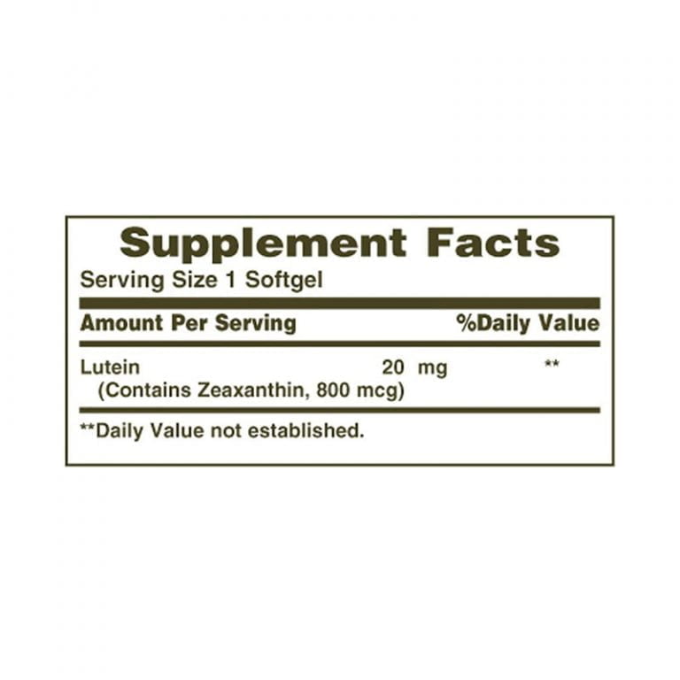 Natures Bounty Lutein 20mg - 40 Softgels