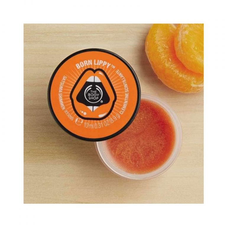 The Body Shop Born Lippy Pot Lip Balm Satsuma Shimmer (10ml)