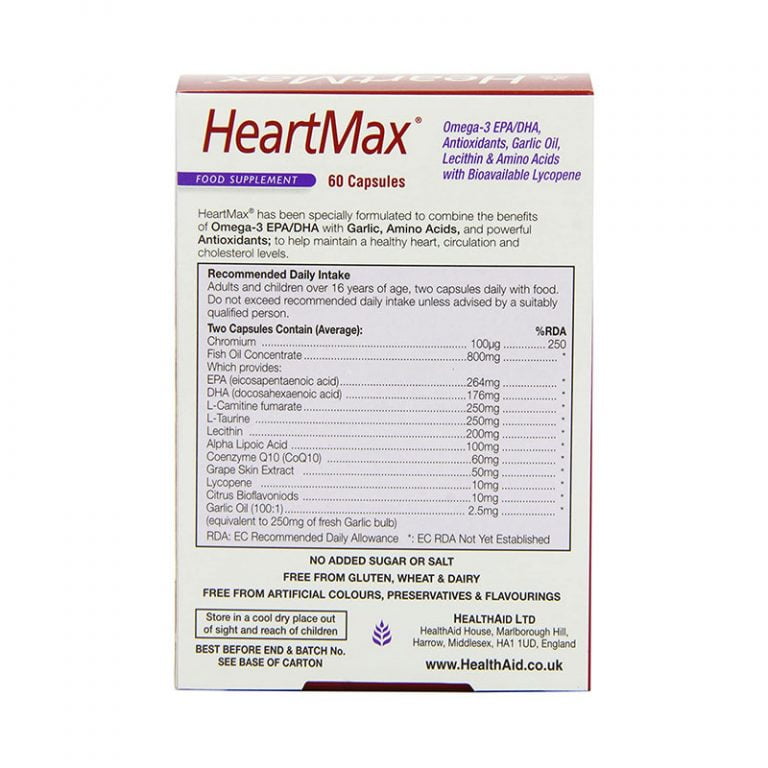 HealthAid HeartMax Omega 3 EPADHA - 60 Capsules