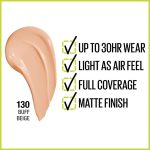 Maybelline SuperStay Full Coverage Foundation - 130 Buff Beige (30ml)