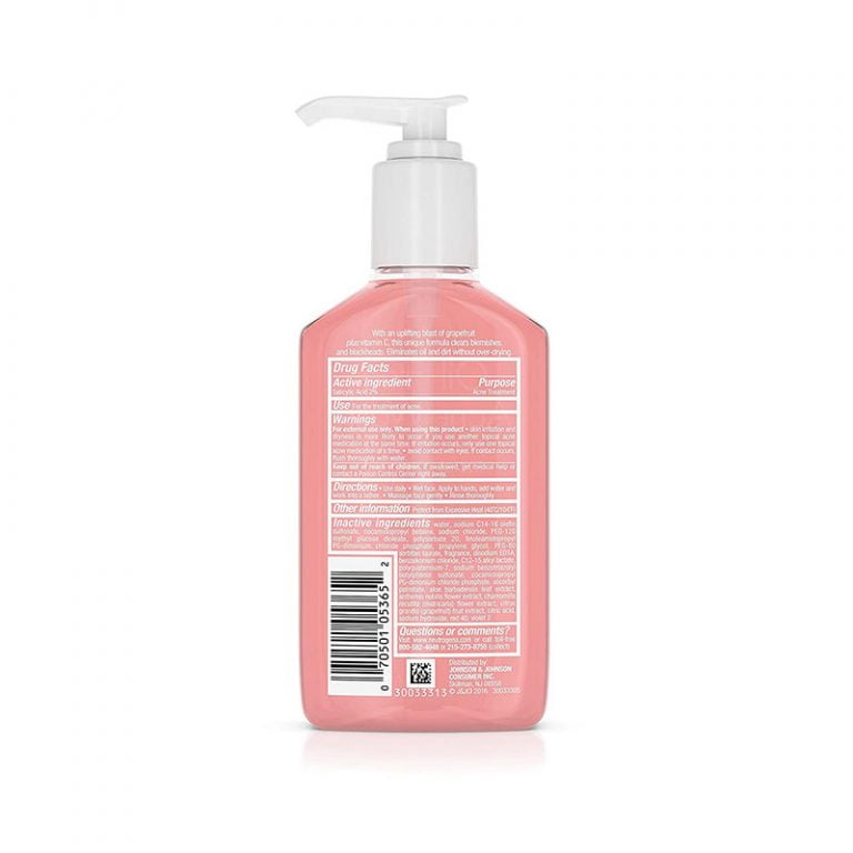 Neutrogena Oil Free Acne Wash Pink Grapefruit Facial Cleanser - 177ml