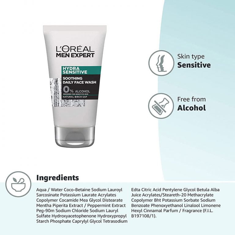 loreal Men Expert Hydra Sensitive Soothing Daily Face Wash - 100ml