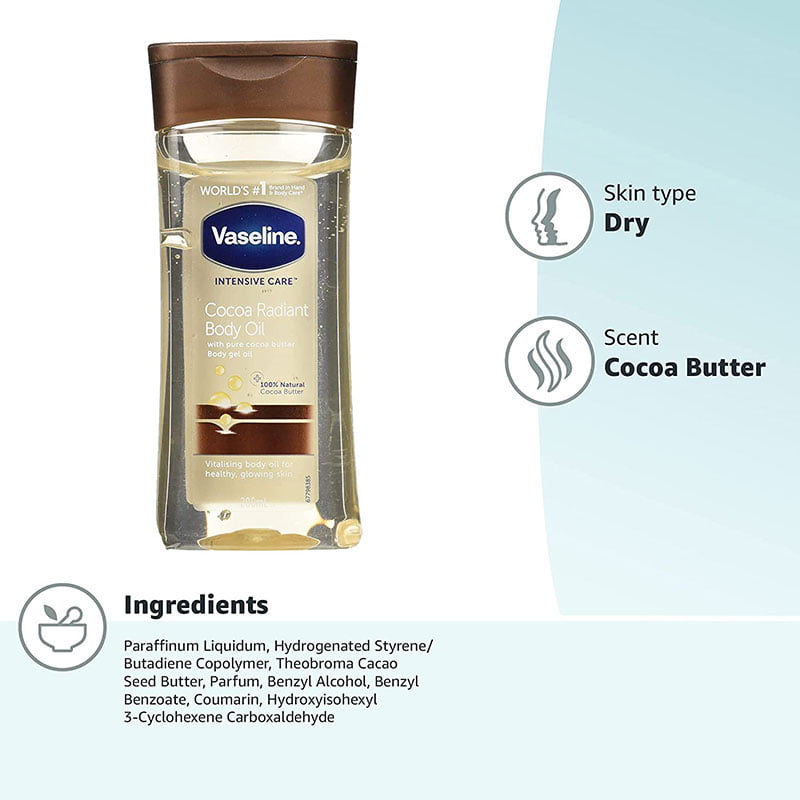 Vaseline Cocoa Radiant Body Oil - 200ml - SKINCARE SHOP