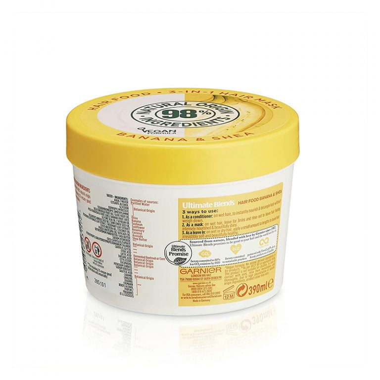 Garnier Ultimate Blends Hair Food Banana 3-In-1 Dry Hair Mask Treatment - 390ml