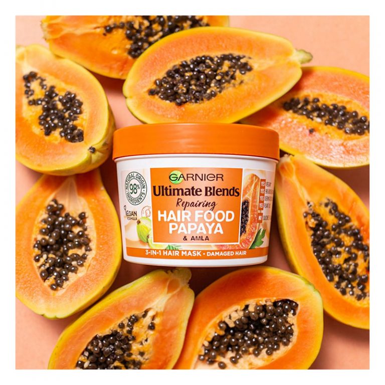 Garnier Ultimate Blends Hair Food Papaya 3-in-1 Damaged Hair Mask Treatment - 390ml