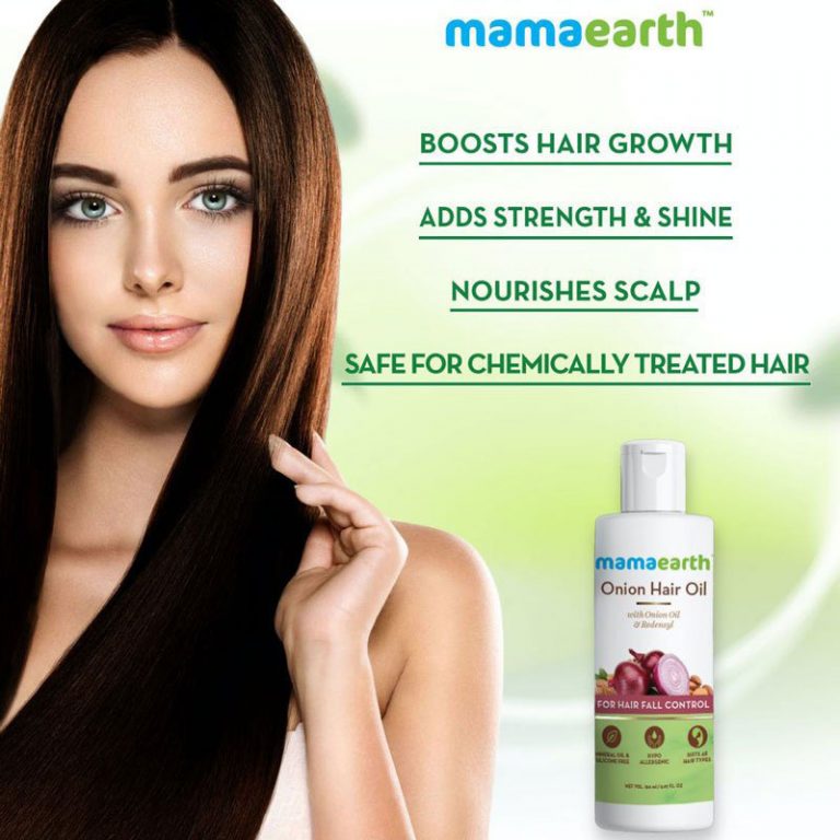 Mamaearth onion hair oil for hair regrowth & hair fall control with redensyl (150ml)