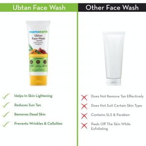 Mamaearth ubtan facewash for tan removal - 100ml