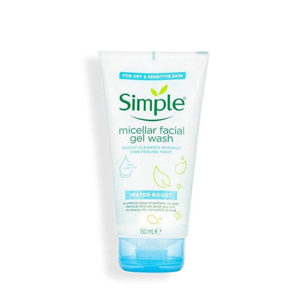 Simple Water Boost Micellar Facial Gel Wash – 150ml