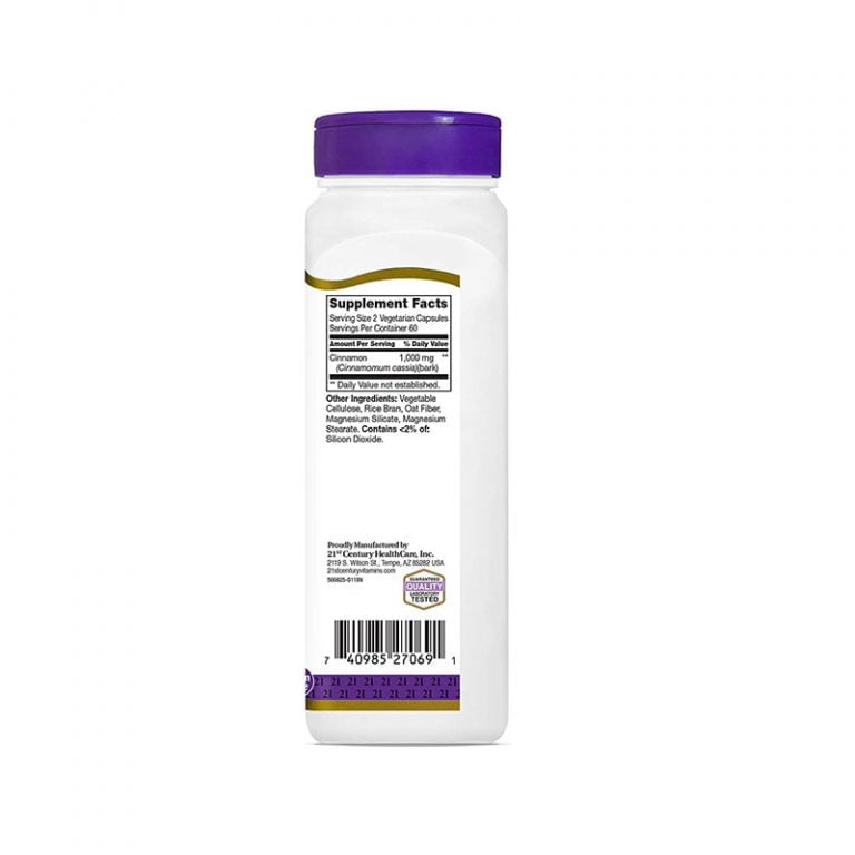 21st Century Cinnamon 1000mg 120 Capsules