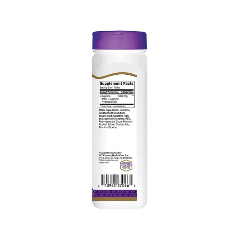 21st Century L-Arginine 1000 mg - 100 Tablets