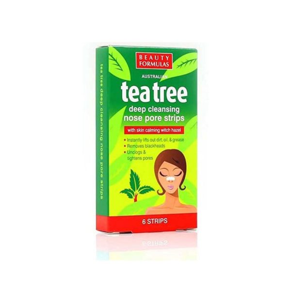 Beauty Formulas Tea Tree Deep Cleansing Nose Pore Strips - 6pcs