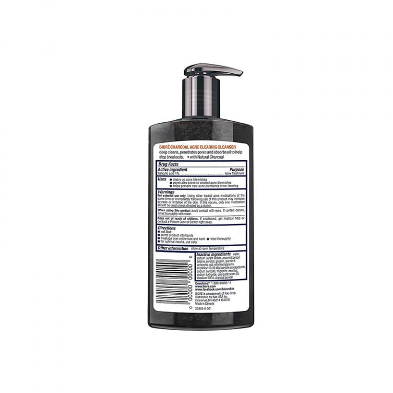 Biore Charcoal Acne Clearing Cleanser - 200ml