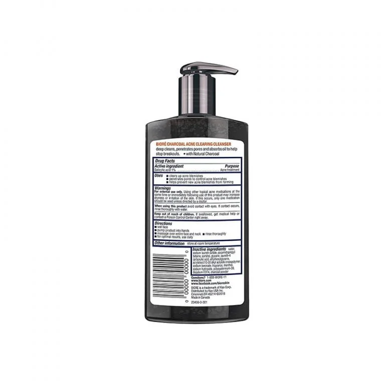 Biore Charcoal Acne Clearing Cleanser - 200ml