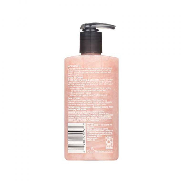 Biore Rose Quartz + Charcoal Daily Purifying Cleanser - 200ml
