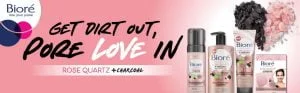 Biore Rose Quartz + Charcoal Daily Purifying Cleanser - 200ml