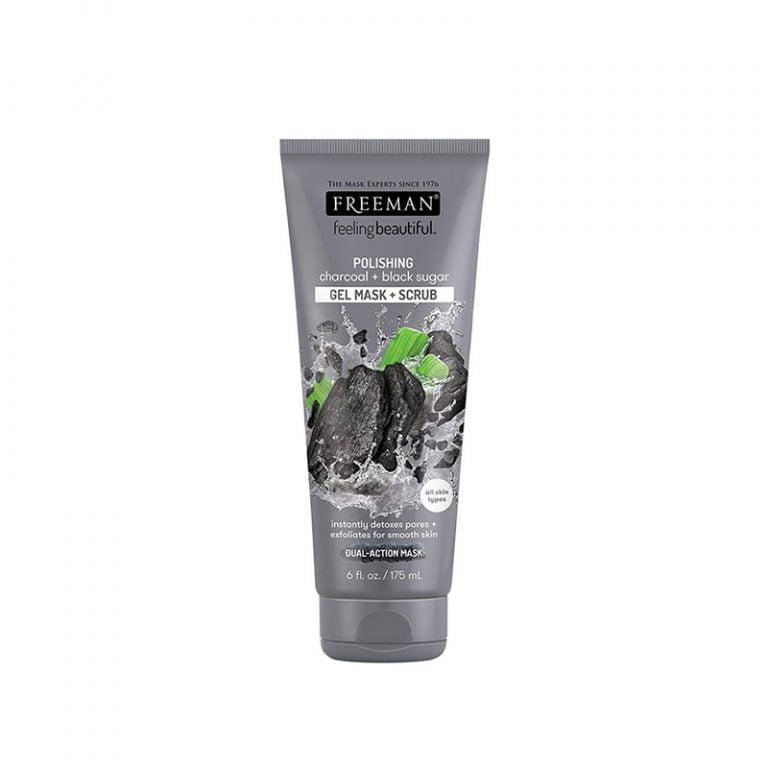 FREEMAN Polishing Charcoal And Black Sugar Gel Mask And Scrub - 175ml