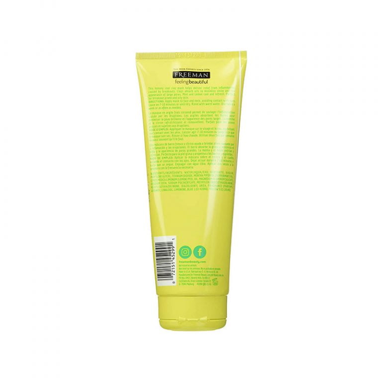 Freeman Oil Absorbing Mint And Lemon Clay Mask - 175ml