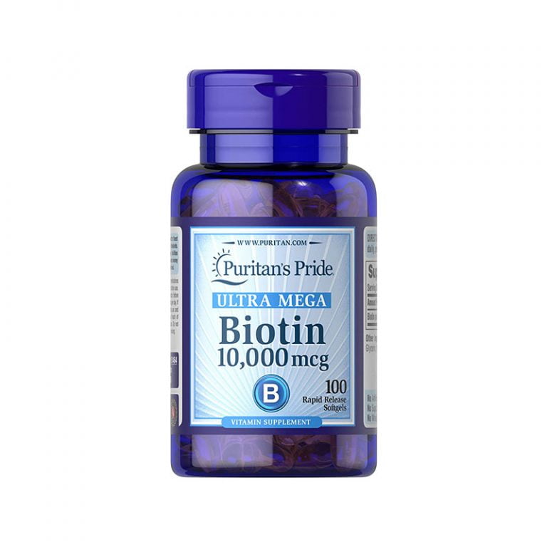 Puritans Pride Biotin 10000mcg - 50 Softgels