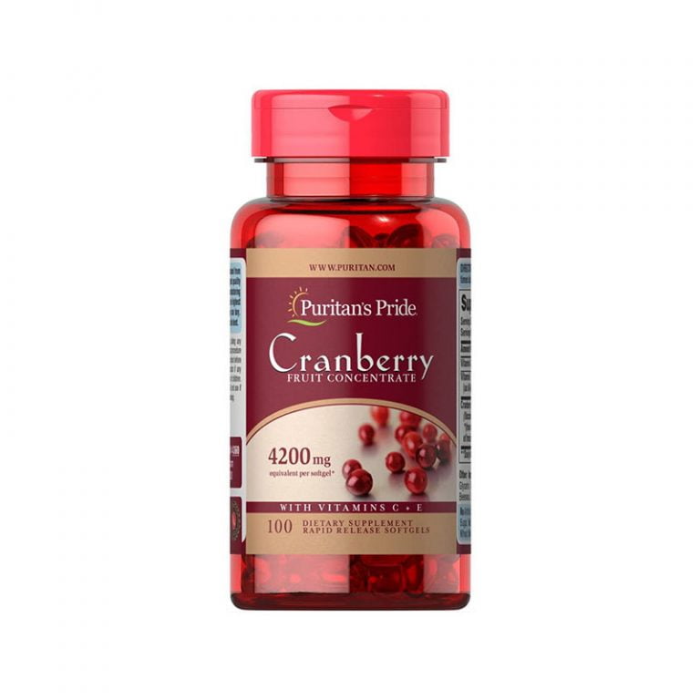 Puritan’s Pride Cranberry Fruit Concentrate with C & E 4200mg 100 Tablets