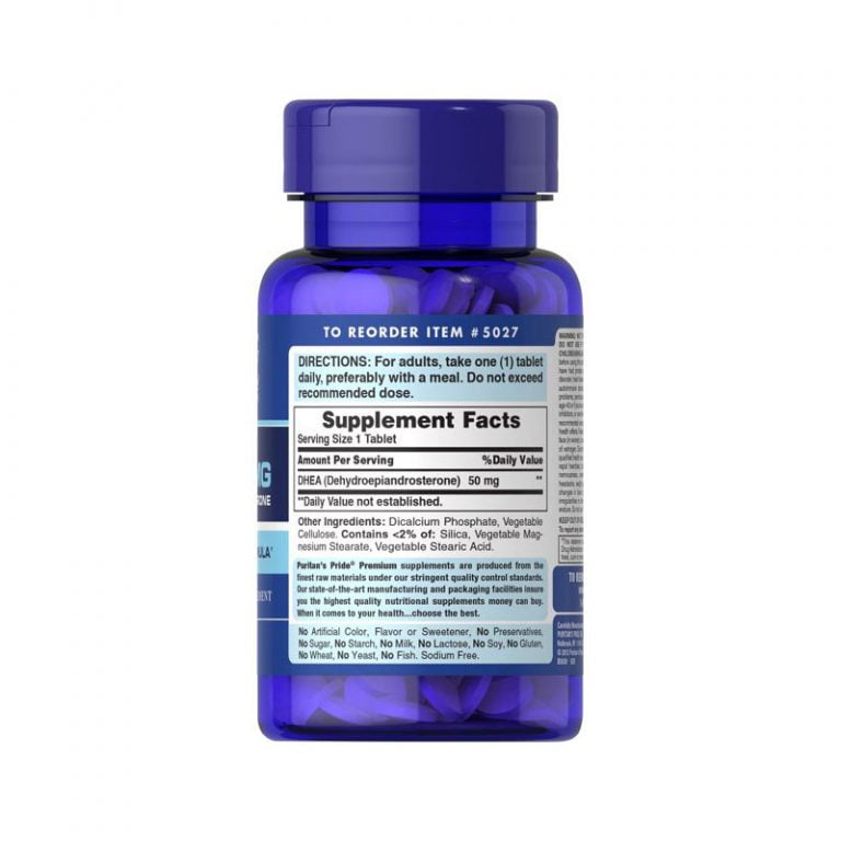 Puritan's Pride Dhea 50mg - 50 Tablets