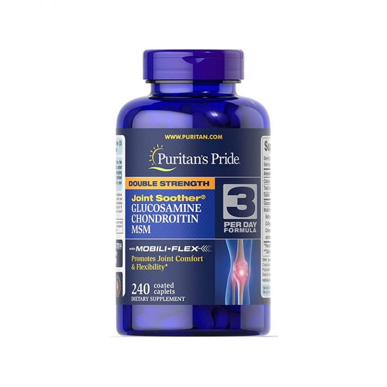 Puritan's Pride Double Strength Glucosamine, Chondroitin & MSM Joint Soother - 240 Tablets