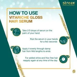 Streax Vitariche Gloss Hair Serum - 100ml