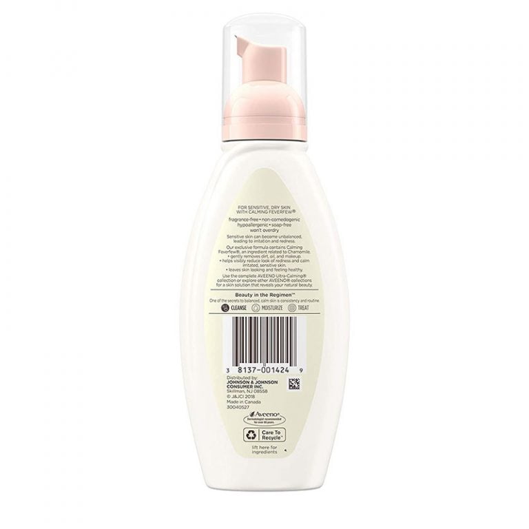 Aveeno Ultra-Calming Foaming Cleanser Makeup Remover - 180ml