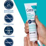 CeraVe Acne Foaming Cream Cleanser with 4% Benzoyl Peroxide – 150ml