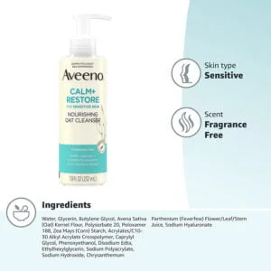 Aveeno Calm + Restore Nourishing Oat Cleanser - 232ml