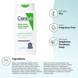 CeraVe Hydrating Body Wash - 296ml