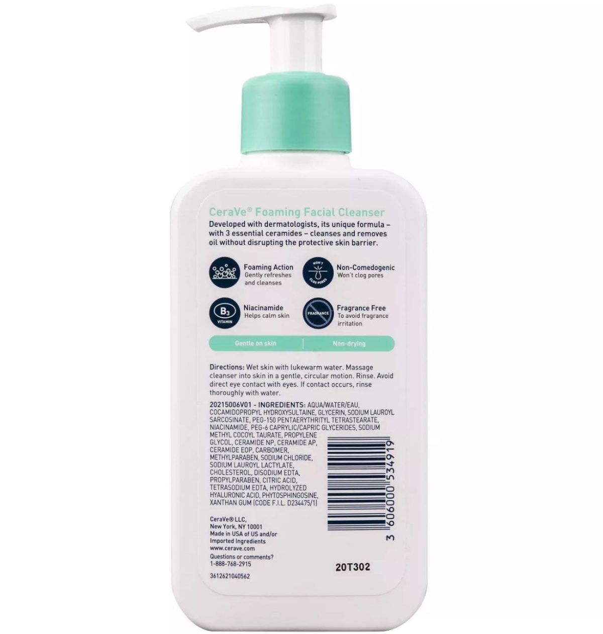 CeraVe-Foaming-Cleanser-For-Normal-To-Oily-Skin---237ml CeraVe Foaming Cleanser For Normal To Oily Skin - 237ml