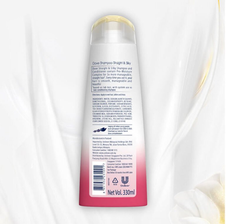 Dove Straight & Silky Shampoo - 330ml
